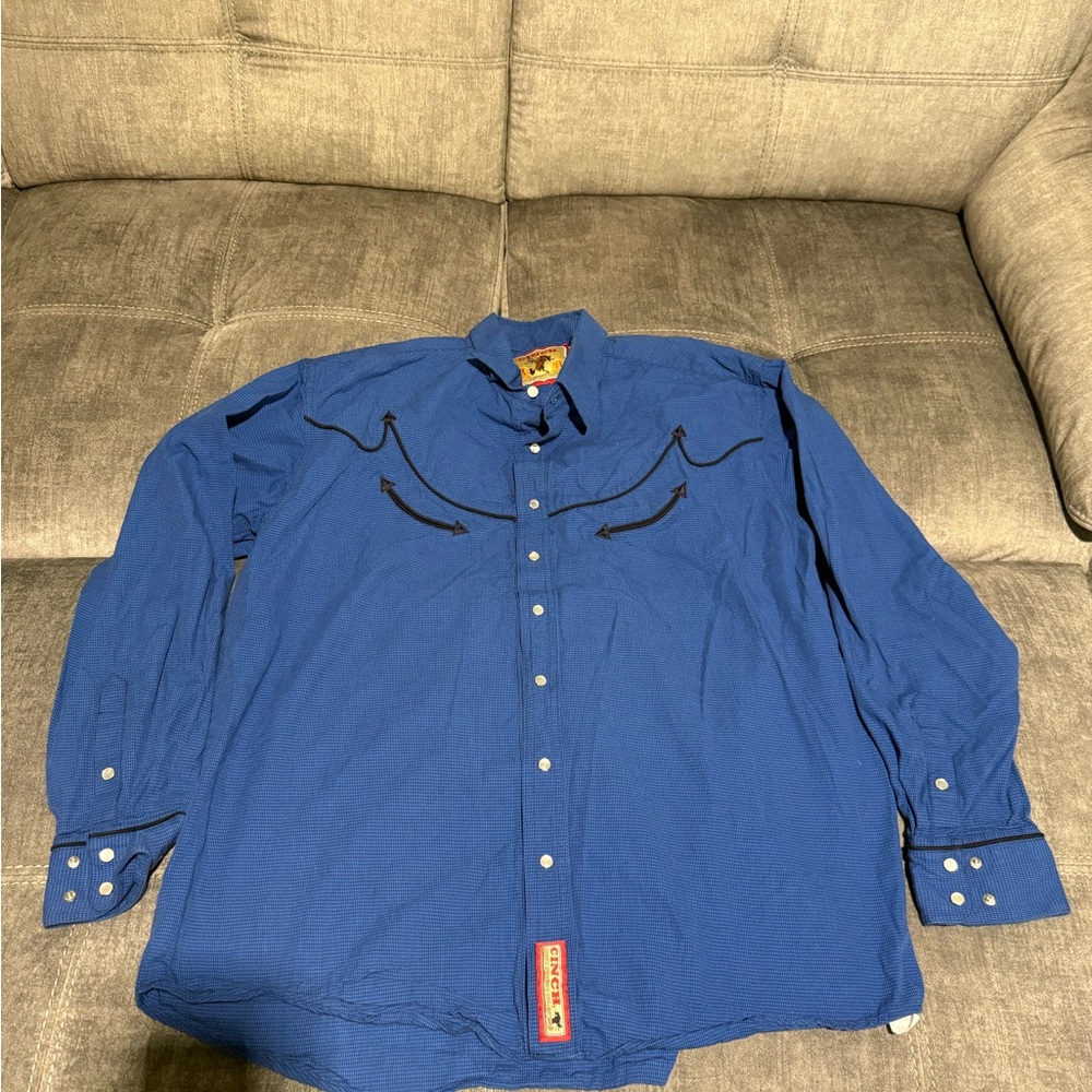 Cinch men’s long sleeve button up shirt